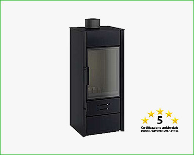 BLAZE HARMONY - Stufa ad aria modello SPIRIT alimentata a legna con combustione a fiamma tradizionale